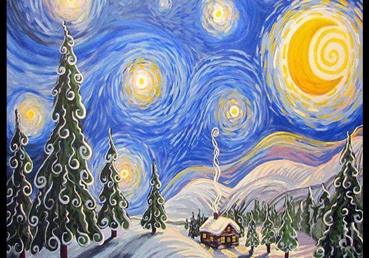 Masterpiece Maslak Resim - Starry Christmas