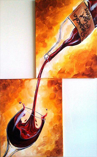 Masterpiece Galata Resim - Şarap ve Kadeh